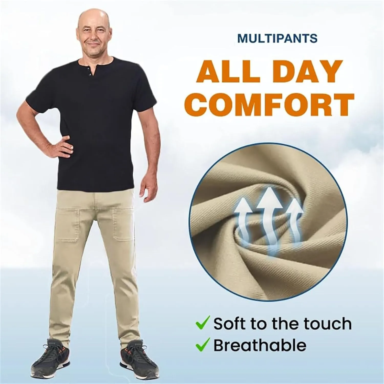 Manzera Stretch Cargo Pants, Men Comfy Multi Pants, Multipants-High Stretch Multi-Pocket Cargo Pants-Dark Grey||4XL