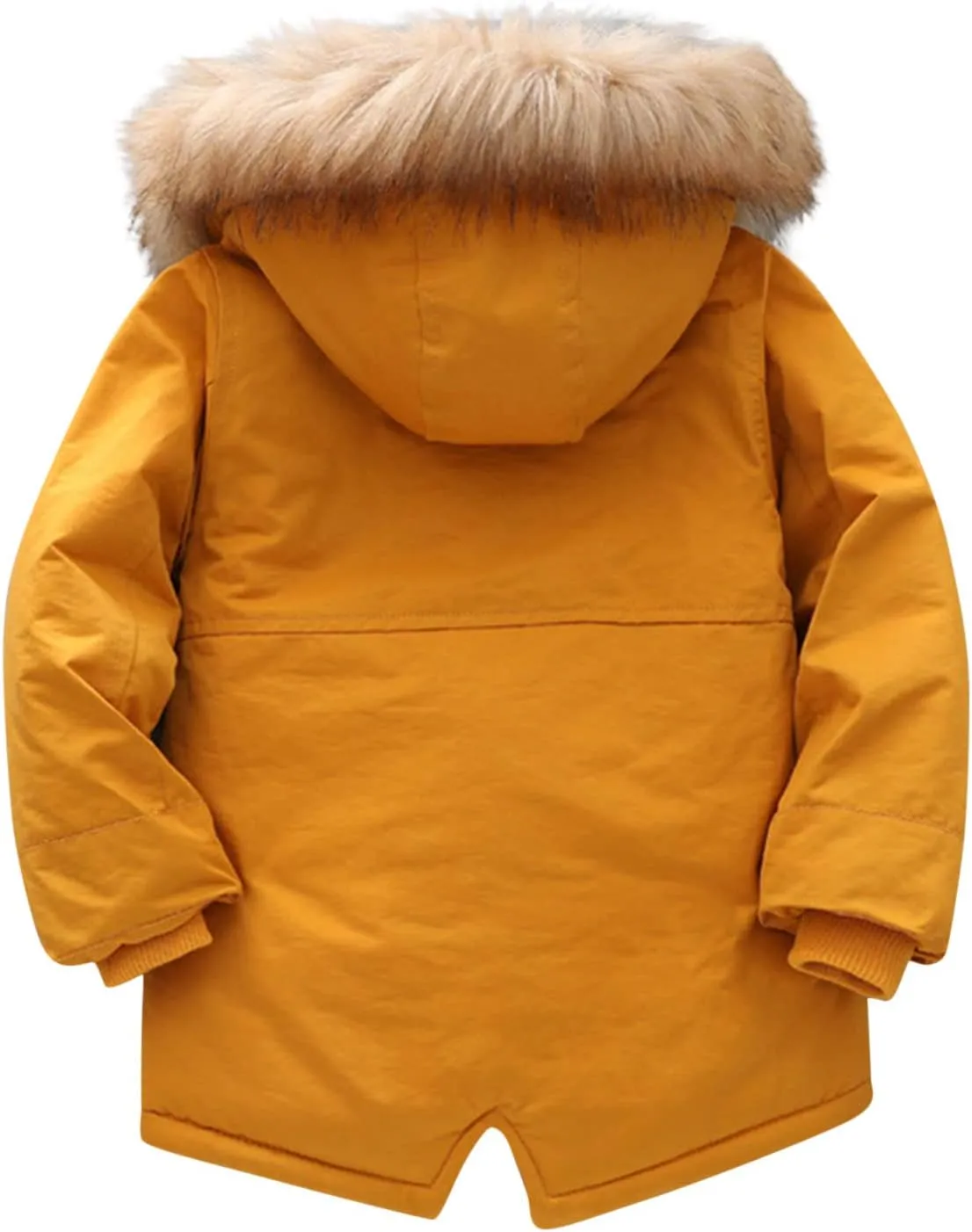 Toddler Girl's Long Winter Warm Parka Sherp Lined Jacket with Faux Fu Hooded Kids Padded Ski Boys Teal Winter Coat